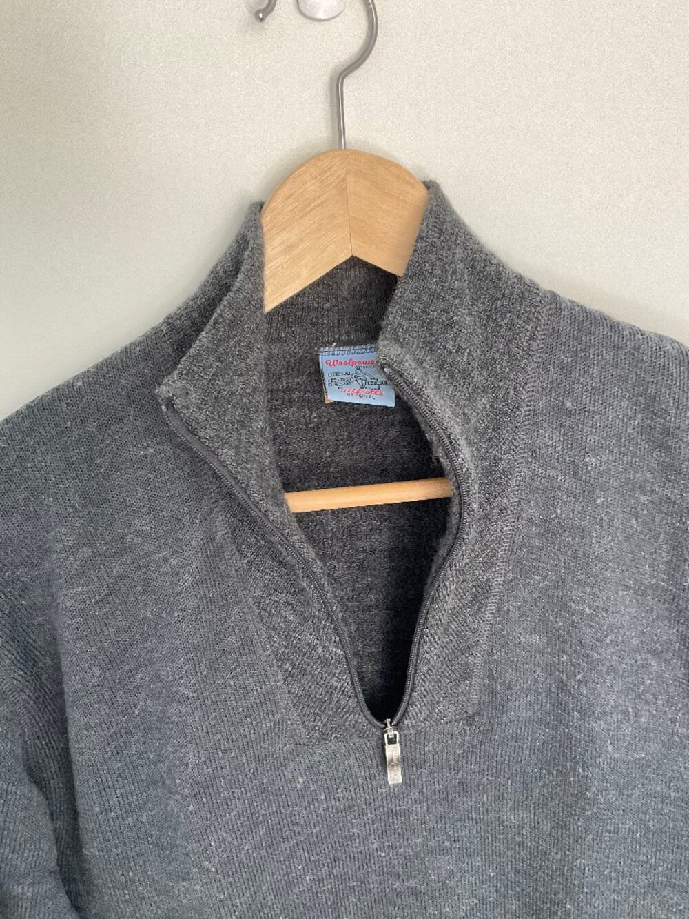 Woolpower Grey Quarter Zip 200gm Size L